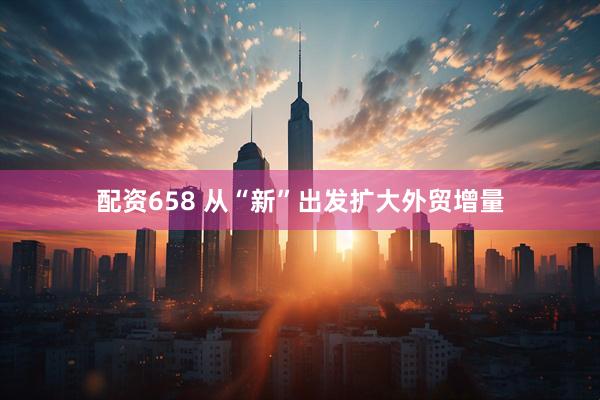 配资658 从“新”出发扩大外贸增量